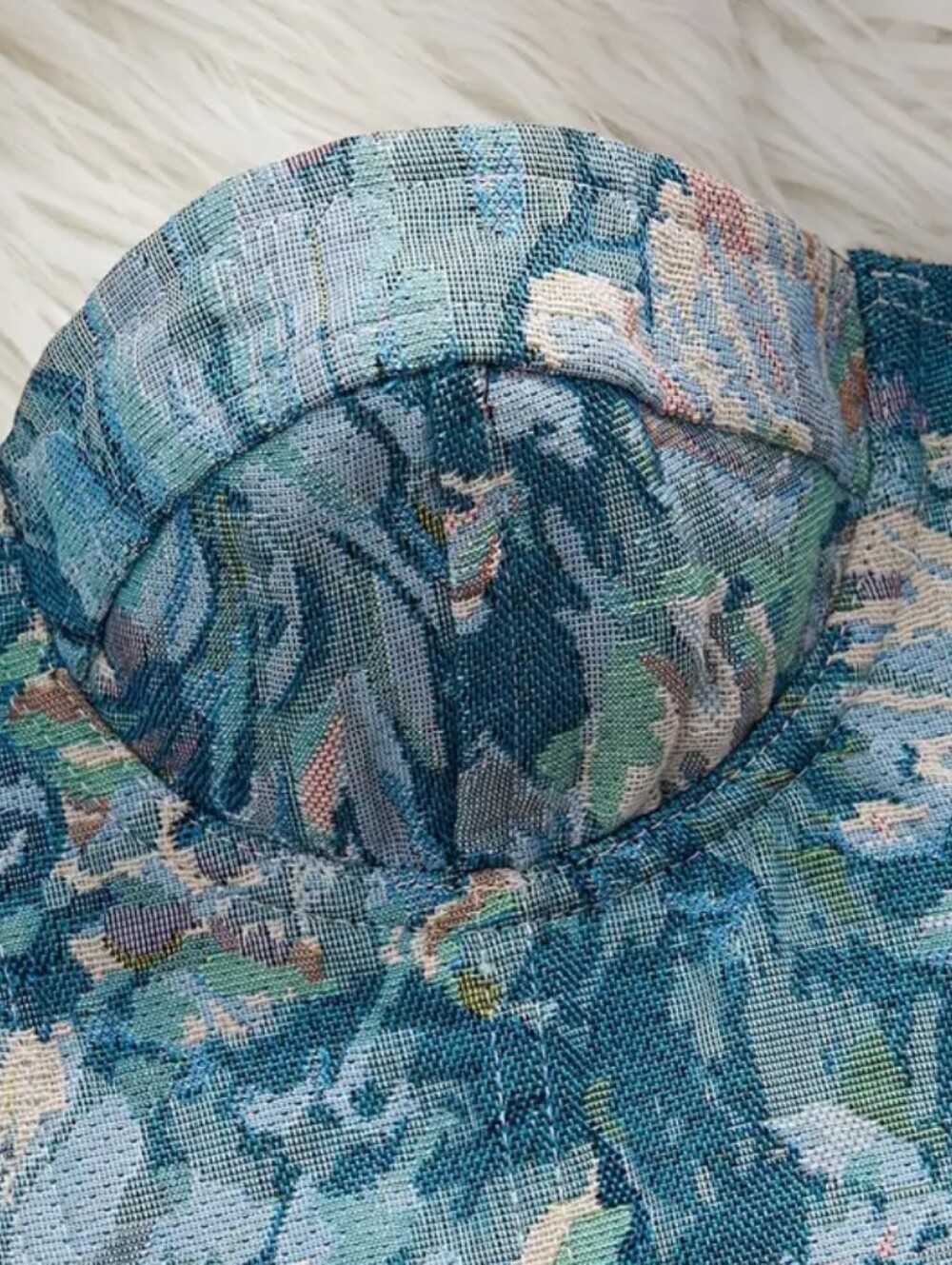 NEW Floral Strapless Corset Top in Teal & Blue - Picture 4 of 5